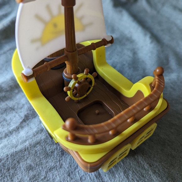 Ryan's World Pirate Ship Toy SS Ryan Bonkers  6" Brown Yellow Sun Playset Boat 1 - Picture 7 of 12